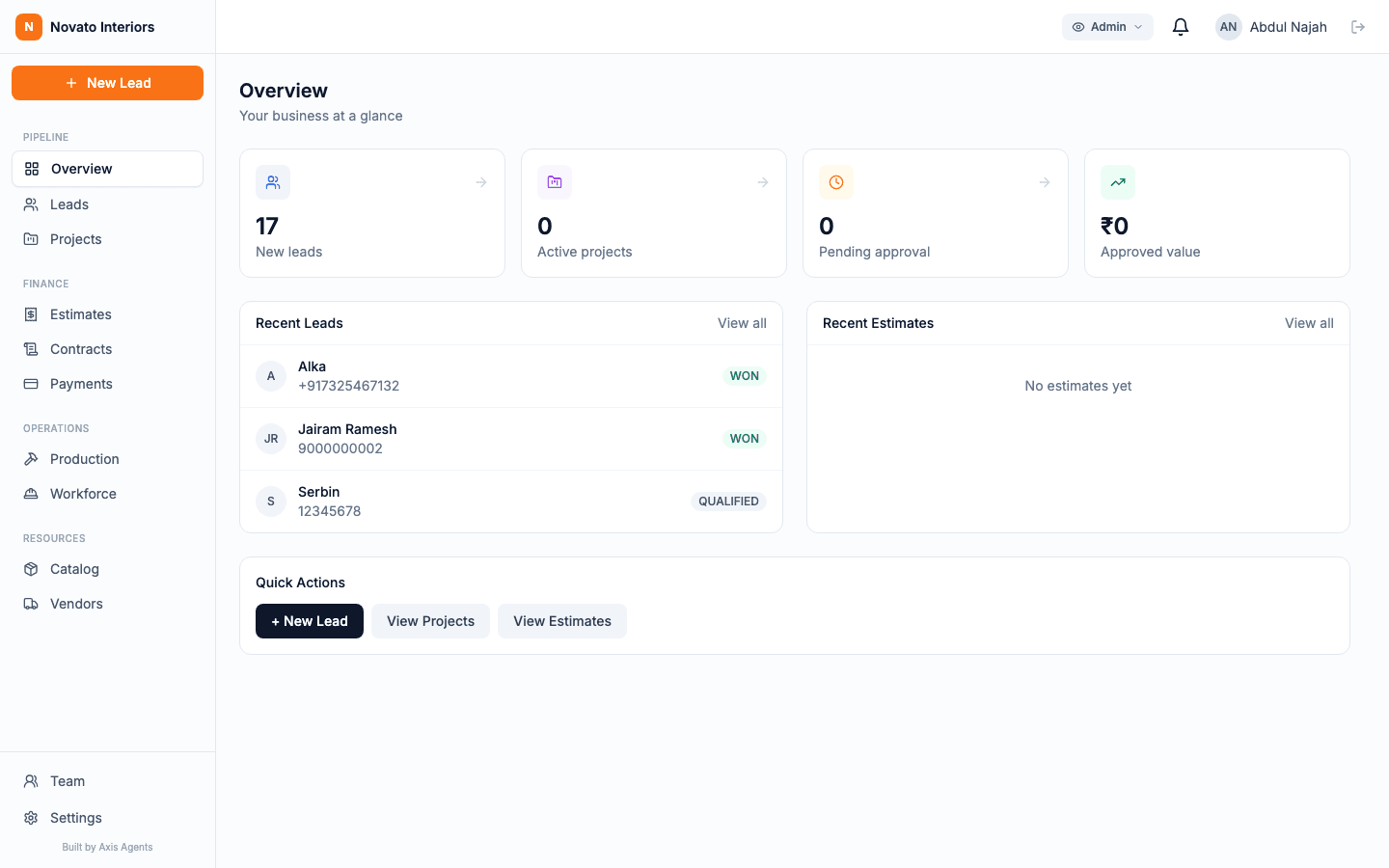 Client Portal, screenshot 1