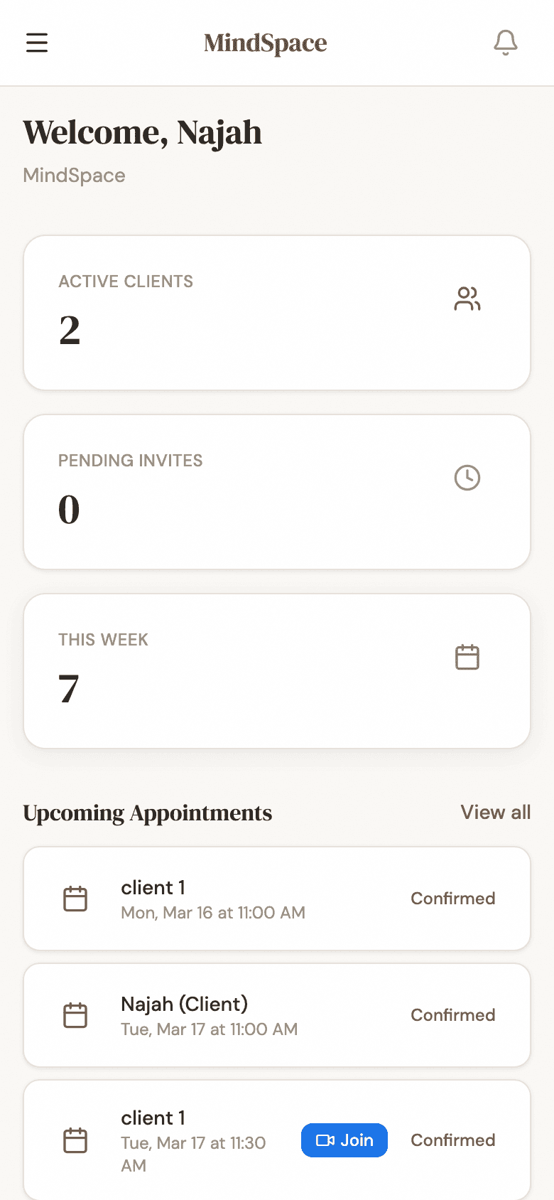 MindSpace Therapy, screenshot 1